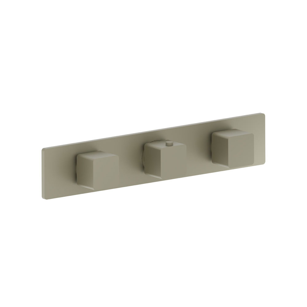 Trim For Horizontal Thermostatic Valve with 2 Volume Controls | Light Verde