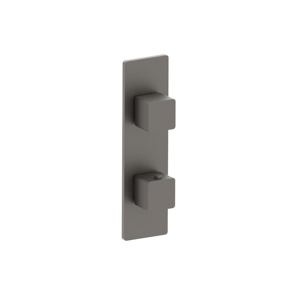 3/4" Horizontal Thermostatic Shower Valve & Trim - 1- Output | Steel Grey