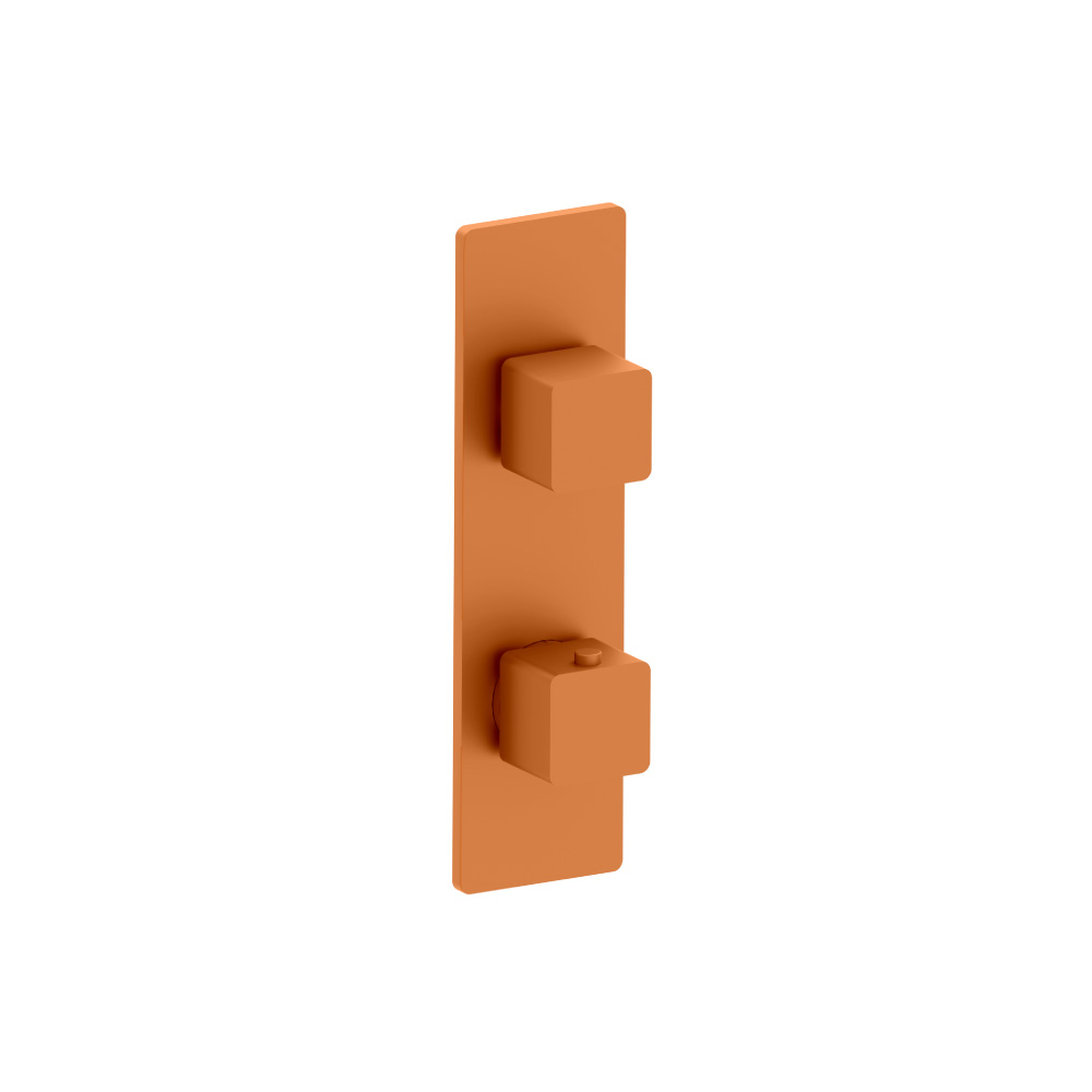 3/4" Thermostatic Shower Valve & Trim  - 2-Output | Terracotta Orange