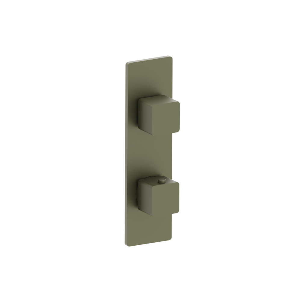 3/4" Thermostatic Shower Valve & Trim  - 3-Output | Army Green