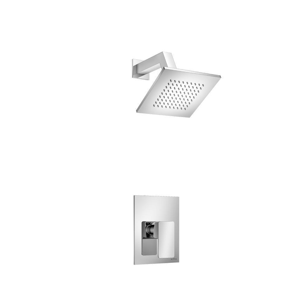 Single Output Shower Set With Brass Shower Head & Arm | Chrome