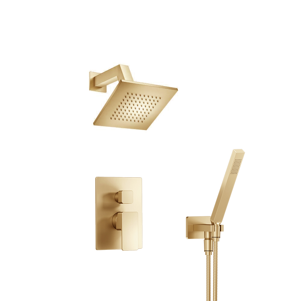 Two Output Shower Set With Shower Head And Hand Held | Brushed Bronze PVD