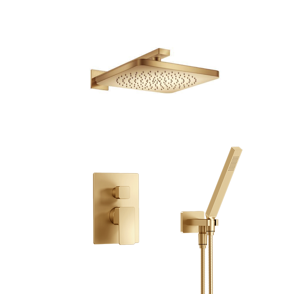 Two Output Shower Set With Shower Head And Hand Held | Brushed Bronze PVD