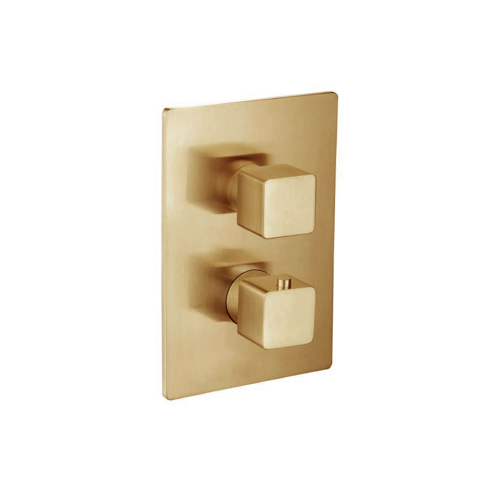 3/4" Thermostatic Valve & Trim - 3 Way Diverter - 3 Outputs | Brushed Bronze PVD