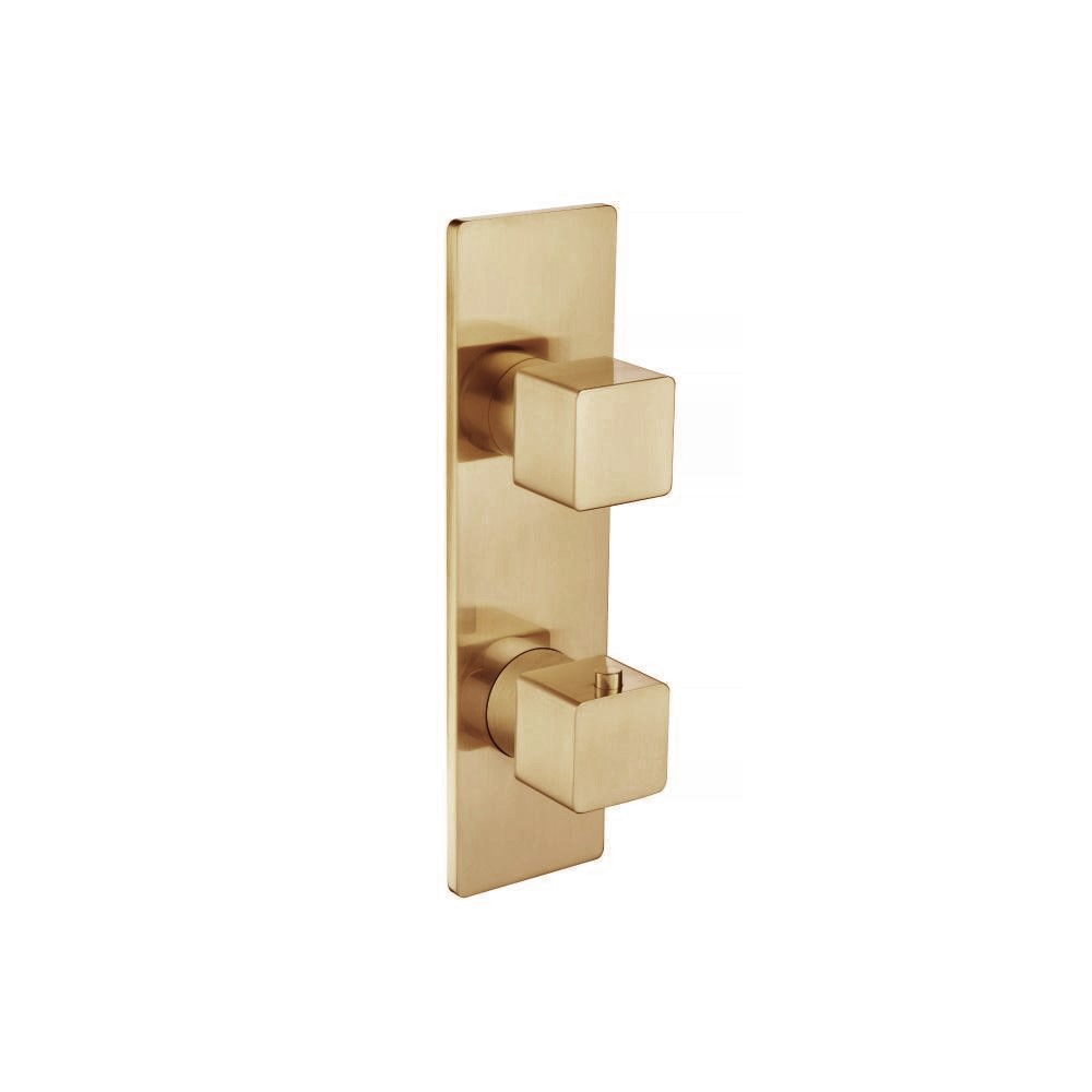 3/4" Horizontal Thermostatic Shower Valve & Trim - 1- Output | Brushed Bronze PVD