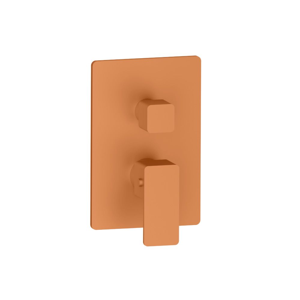 3/4 " Thermostatic Valve & Trim - With 2-Way Diverter - 2 Output | Terracotta Orange