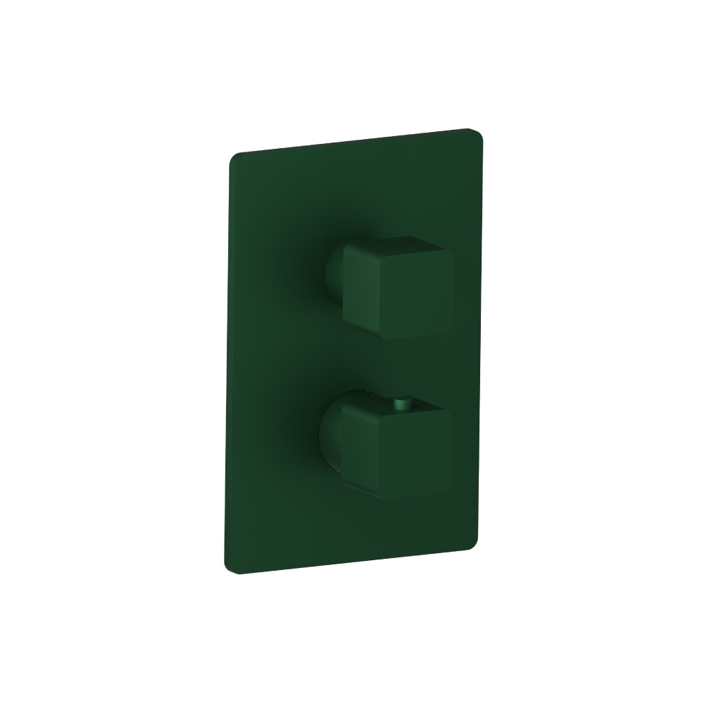 3/4" Thermostatic Valve & Trim - 3 Way Diverter - 3 Outputs | Leaf Green