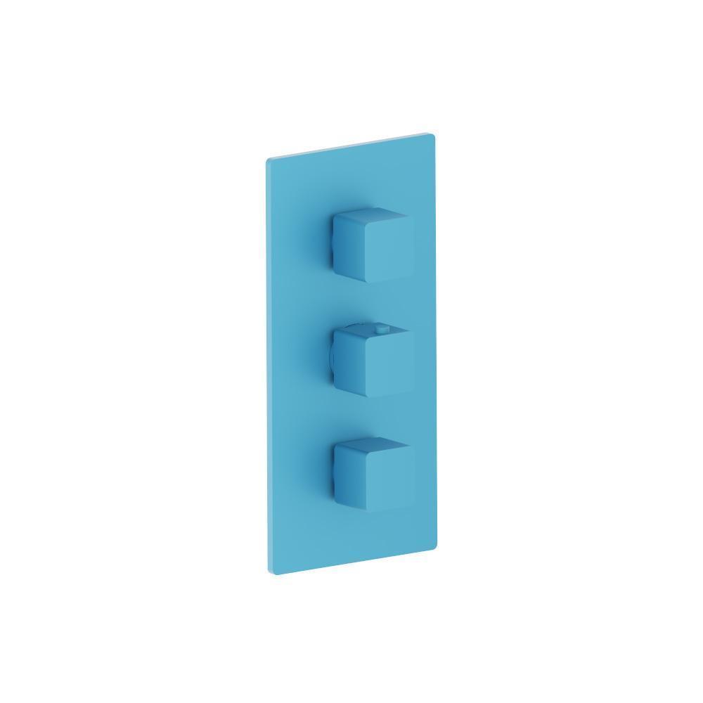 3/4" Thermostatic Valve and Trim - 2 Outputs | Sky Blue
