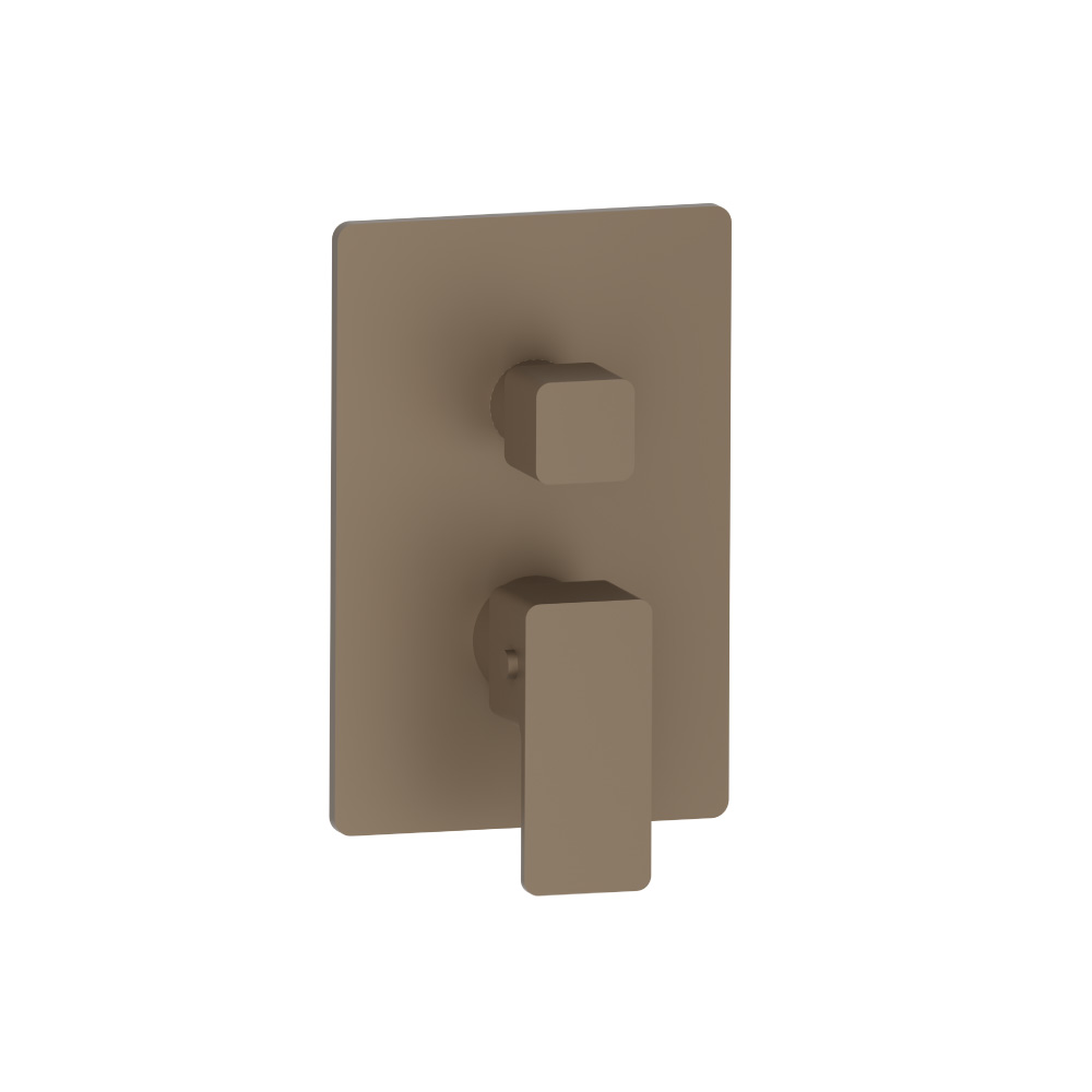 3/4 " Thermostatic Valve & Trim - With 2-Way Diverter - 2 Output | Dark Tan
