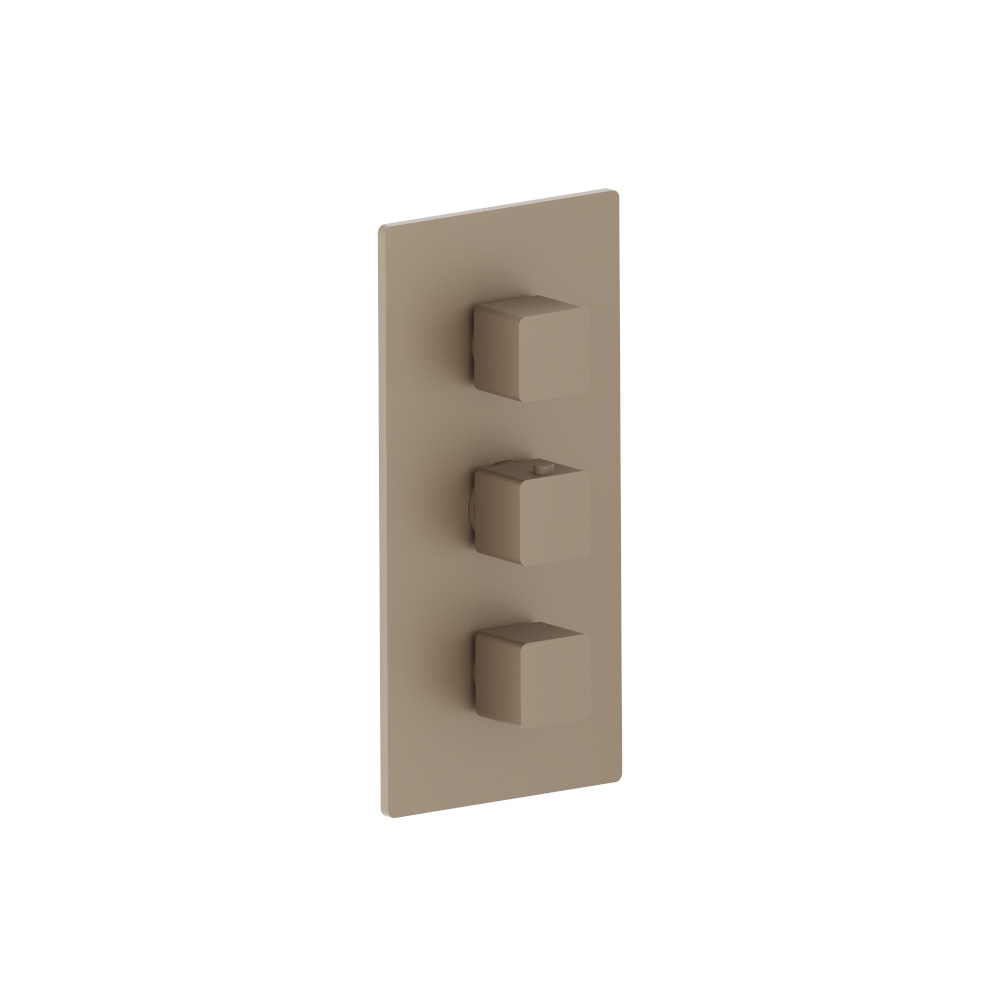 3/4" Thermostatic Valve & Trim - 4 Output | Dark Tan