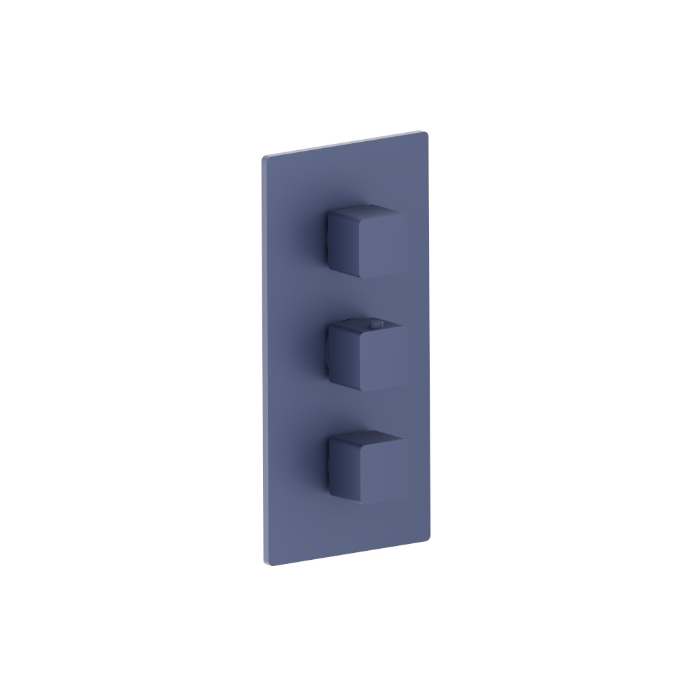 3/4" Thermostatic Valve & Trim - 4 Output | Navy Blue