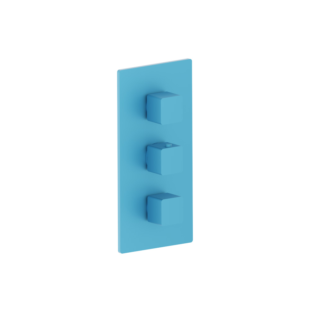 3/4" Thermostatic Valve & Trim - 4 Output | Sky Blue