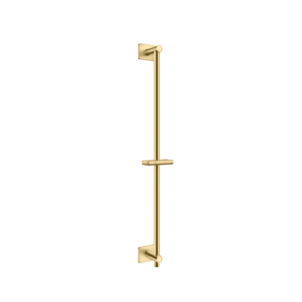 Shower Slide Bar With Integrated Wall Elbow | Satin Brass PVD