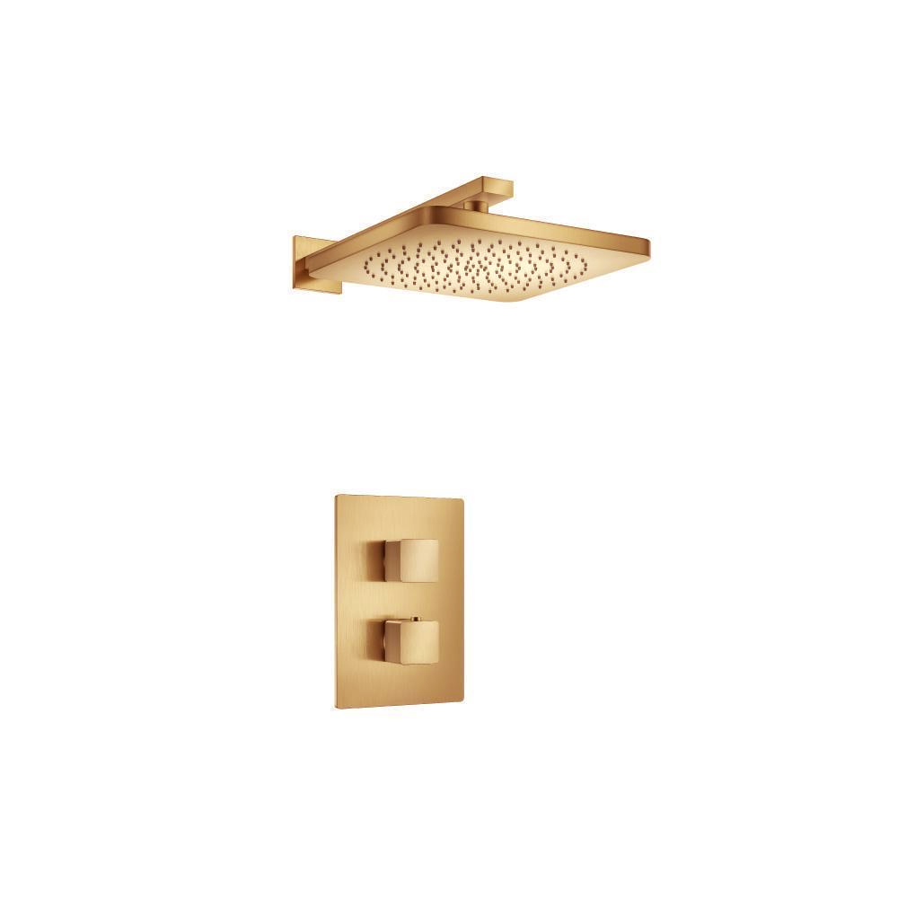 Single Output Shower Set With Shower Head And Arm | Brushed Bronze PVD
