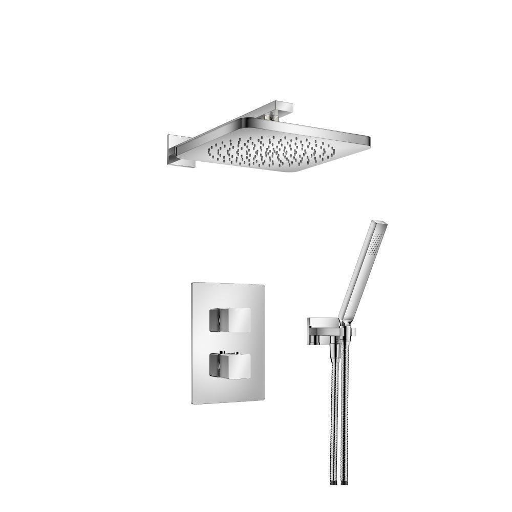 Two Output Shower Set With Shower Head And Hand Held | Chrome