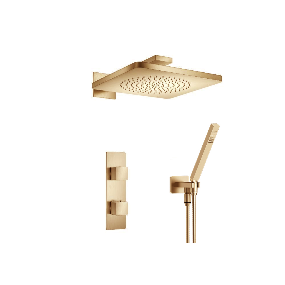 Two Output Shower Set With Shower Head And Hand Held | Brushed Bronze PVD