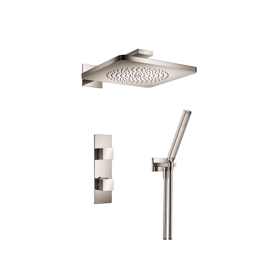 Two Output Shower Set With Shower Head And Hand Held | Polished Nickel PVD