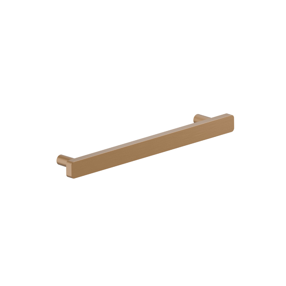 6-5/16" (160mm) Center to Center Square Cabinet Handle / Drawer Pull | Brushed Bronze PVD