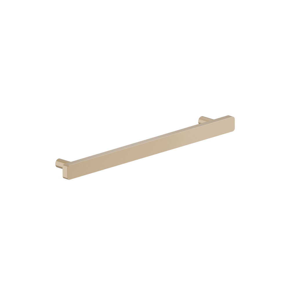 7-9/16" (192mm) Center to Center Square Cabinet Handle / Drawer Pull | Satin Brass PVD