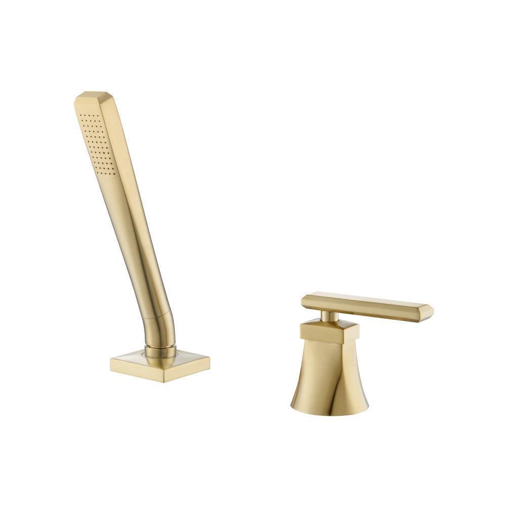 Deck Diverter With Holder & Hose | Satin Brass PVD
