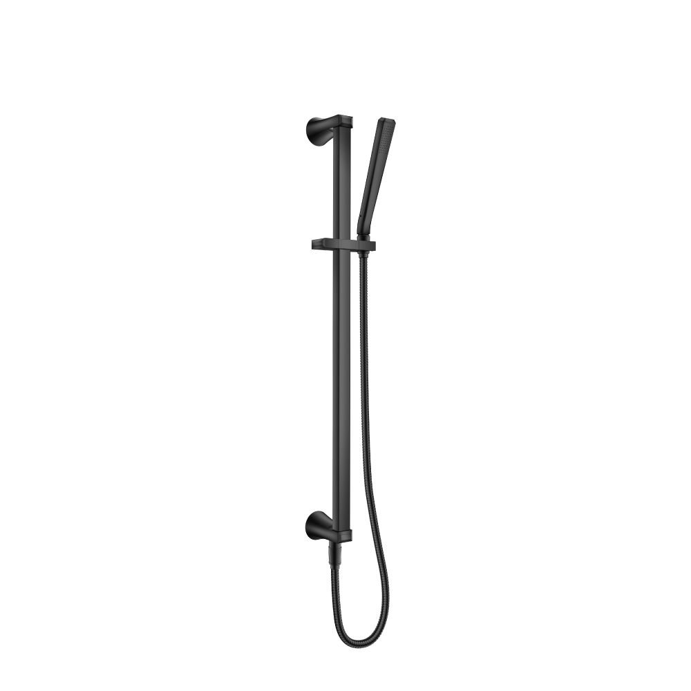 Hand Shower Set with Slide Bar, Integrated Elbow & Hose | Matte Black