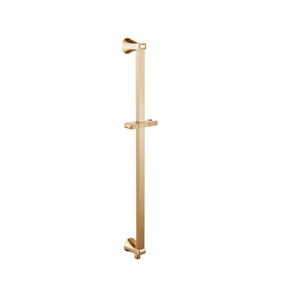 Shower Slide Bar With Integrated Wall Elbow | Brushed Bronze PVD