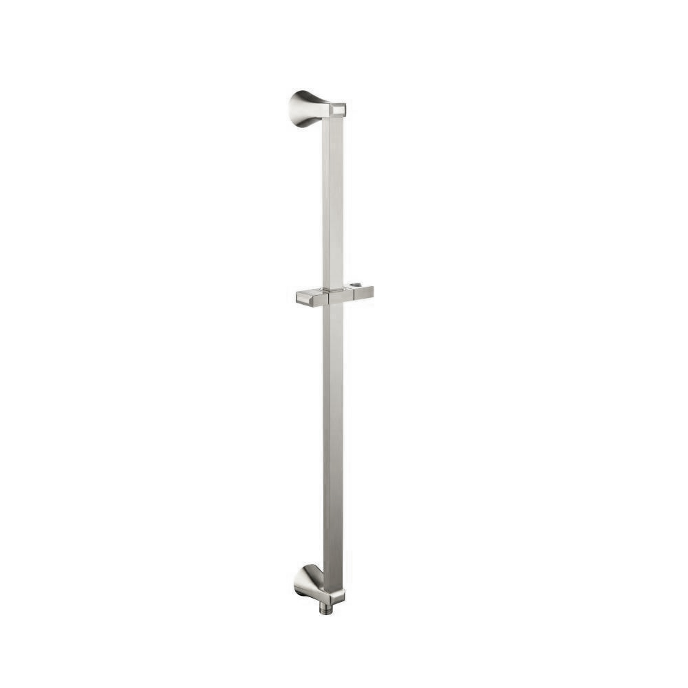 Shower Slide Bar With Integrated Wall Elbow | Brushed Nickel PVD