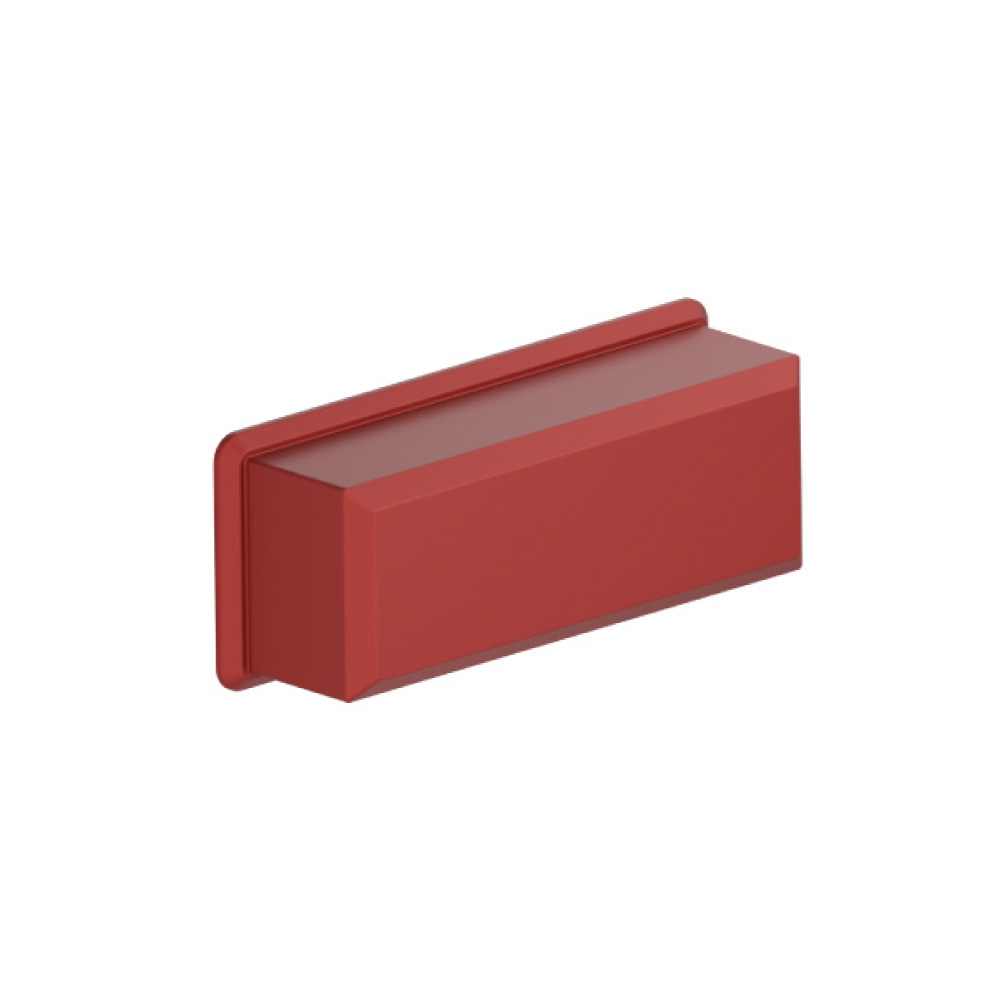 3" (76mm) Center to Center Cup Cabinet Pull | Deep Red