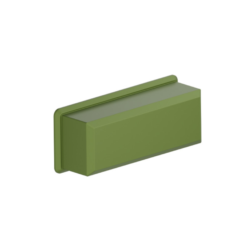 3" (76mm) Center to Center Cup Cabinet Pull | Flusso Green
