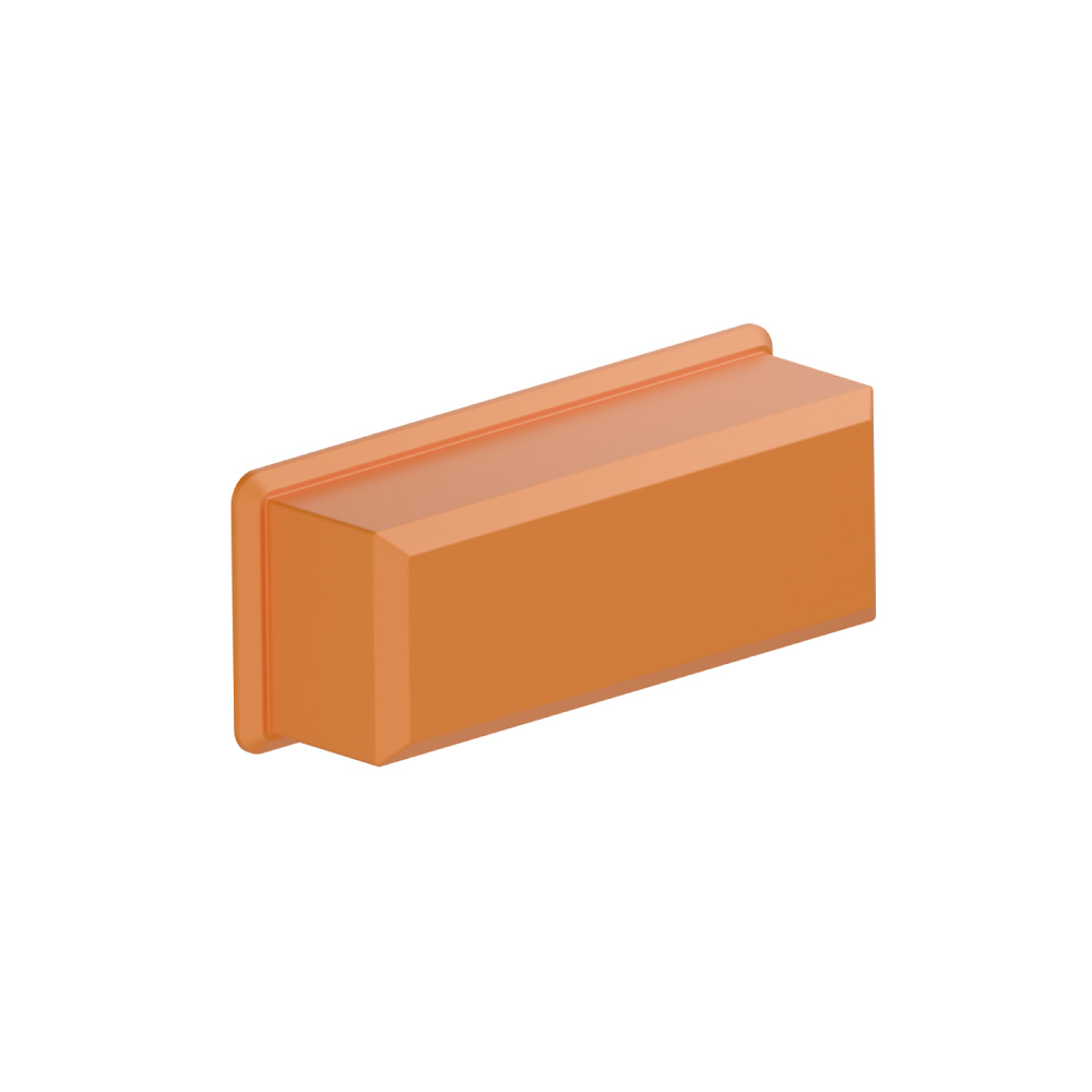 3" (76mm) Center to Center Cup Cabinet Pull | Terracotta Orange