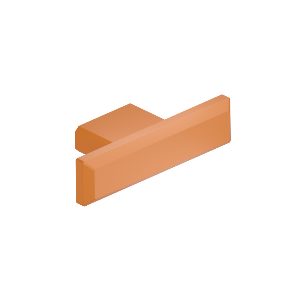 T-Bar Cabinet Knob | Terracotta Orange