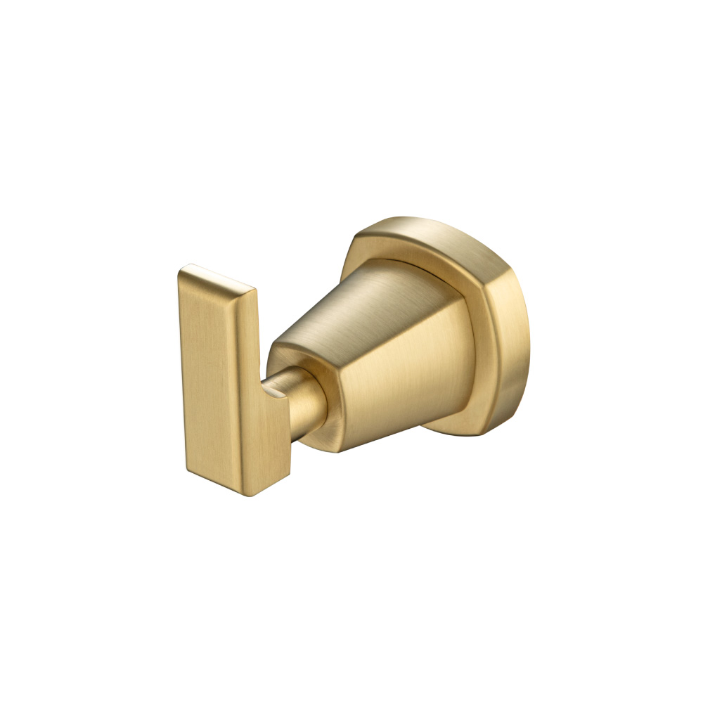 Brass Bathroom Towel / Robe Hook | Satin Brass PVD