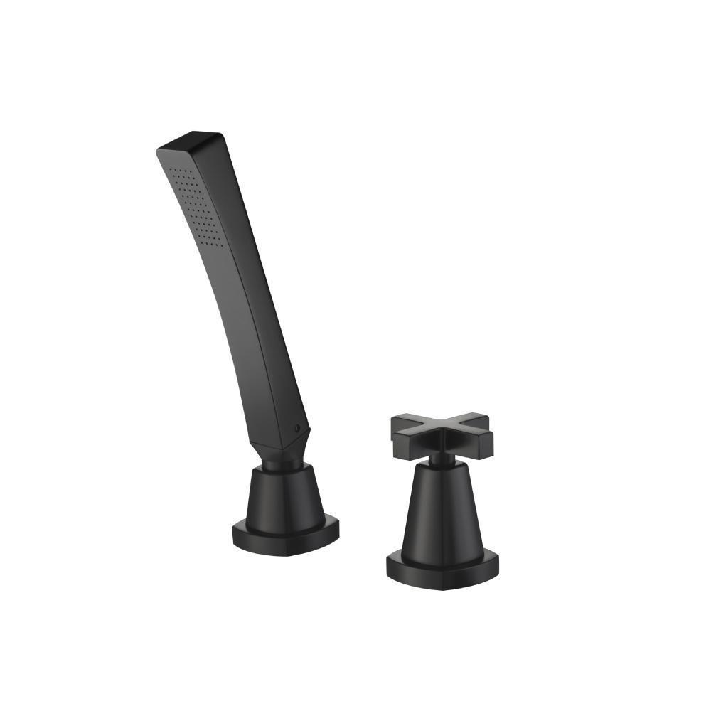 Deck Diverter With Holder & Hose | Matte Black