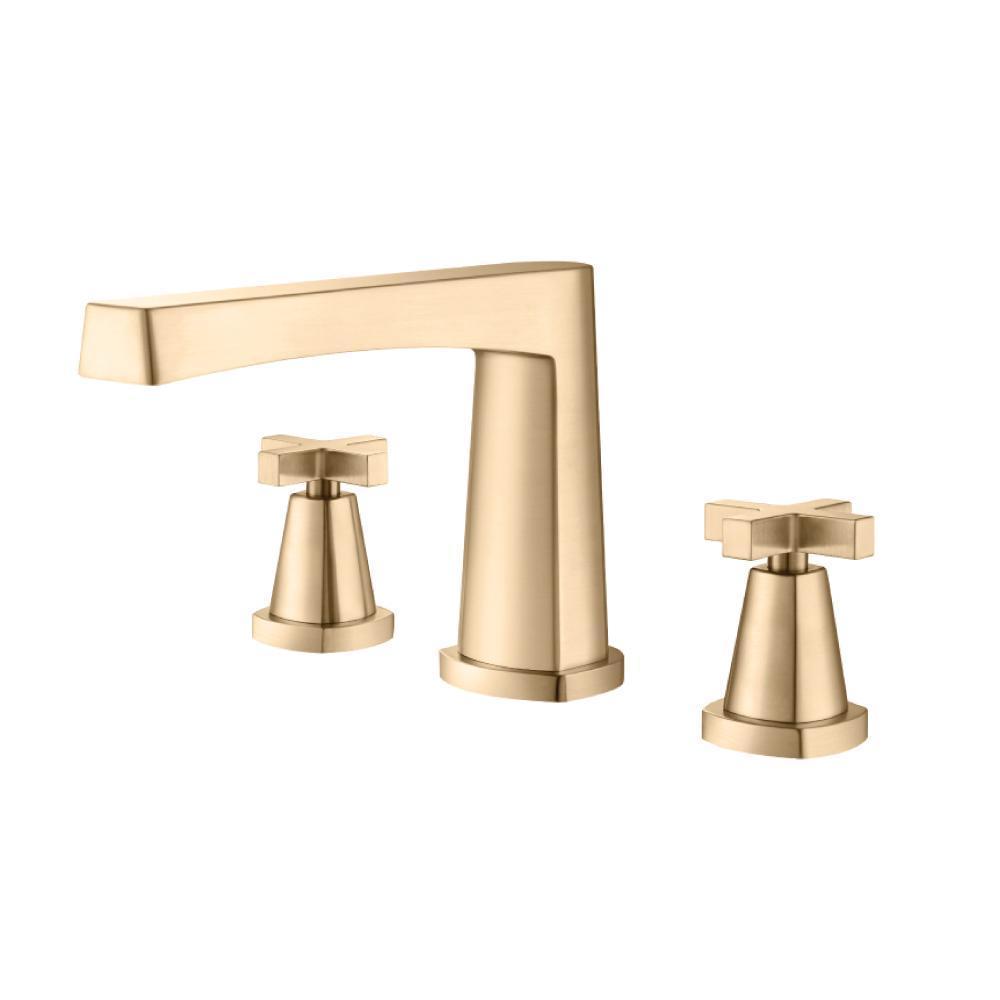 3 Hole Deck Mount Roman Tub Faucet | Brushed Bronze PVD