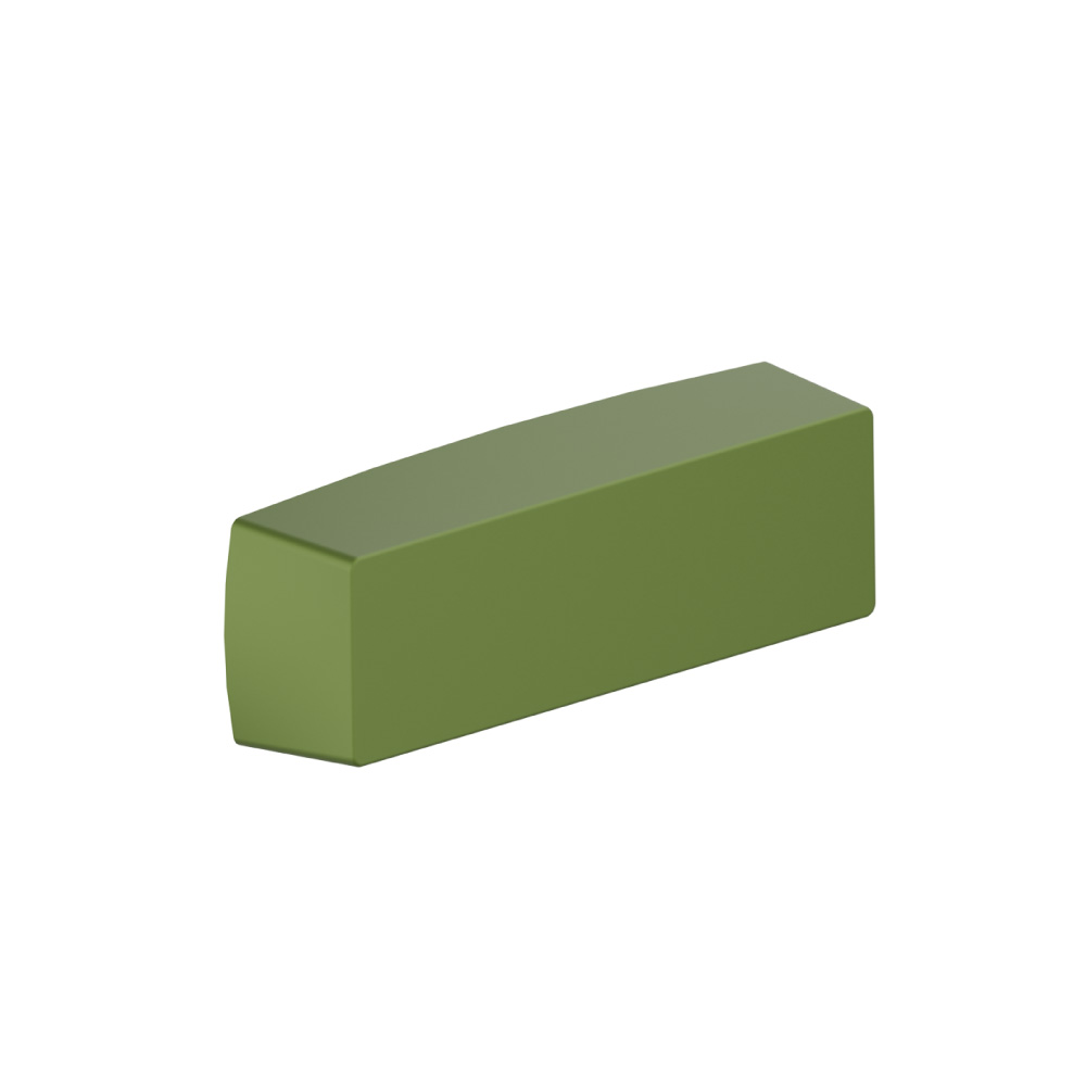 3" (76mm) Center to Center Cup Cabinet Pull | Flusso Green
