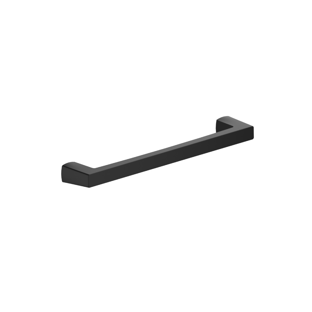6-5/16" (160mm) Center to Center Square Cabinet Handle / Drawer Pull | Gloss Black