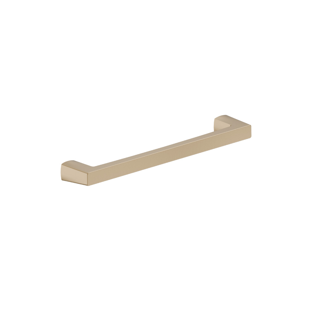 6-5/16" (160mm) Center to Center Square Cabinet Handle / Drawer Pull | Satin Brass PVD