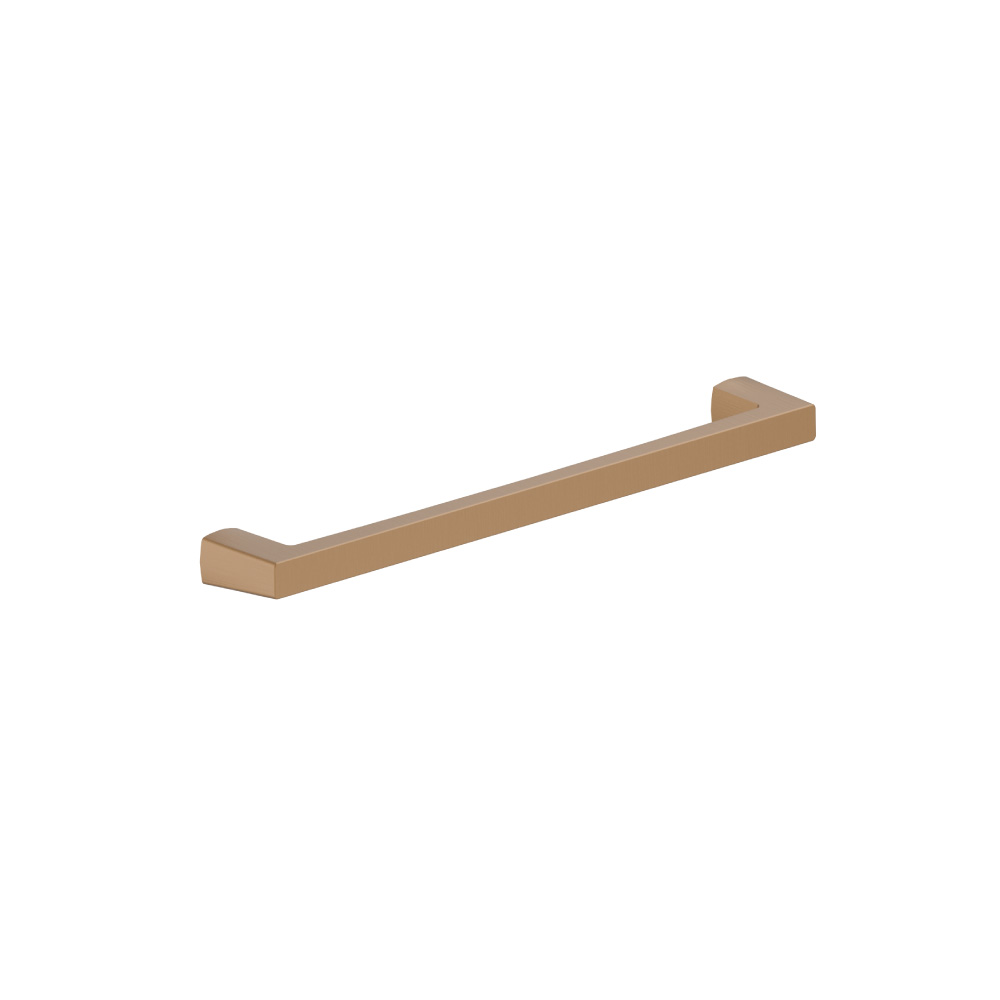 7-9/16" (192mm) Center to Center Square Cabinet Handle / Drawer Pull | Brushed Bronze PVD