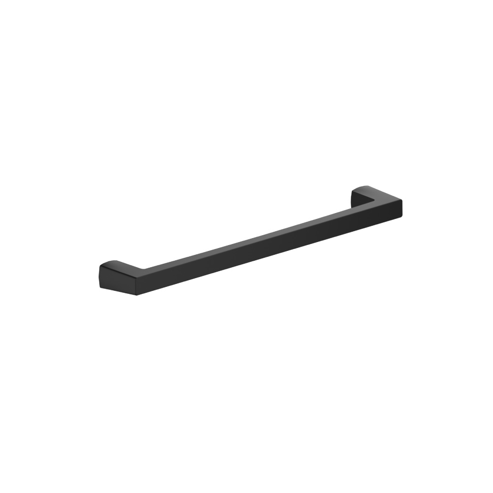 7-9/16" (192mm) Center to Center Square Cabinet Handle / Drawer Pull | Gloss Black
