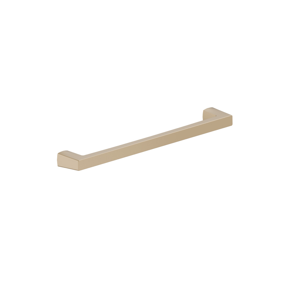 7-9/16" (192mm) Center to Center Square Cabinet Handle / Drawer Pull | Satin Brass PVD