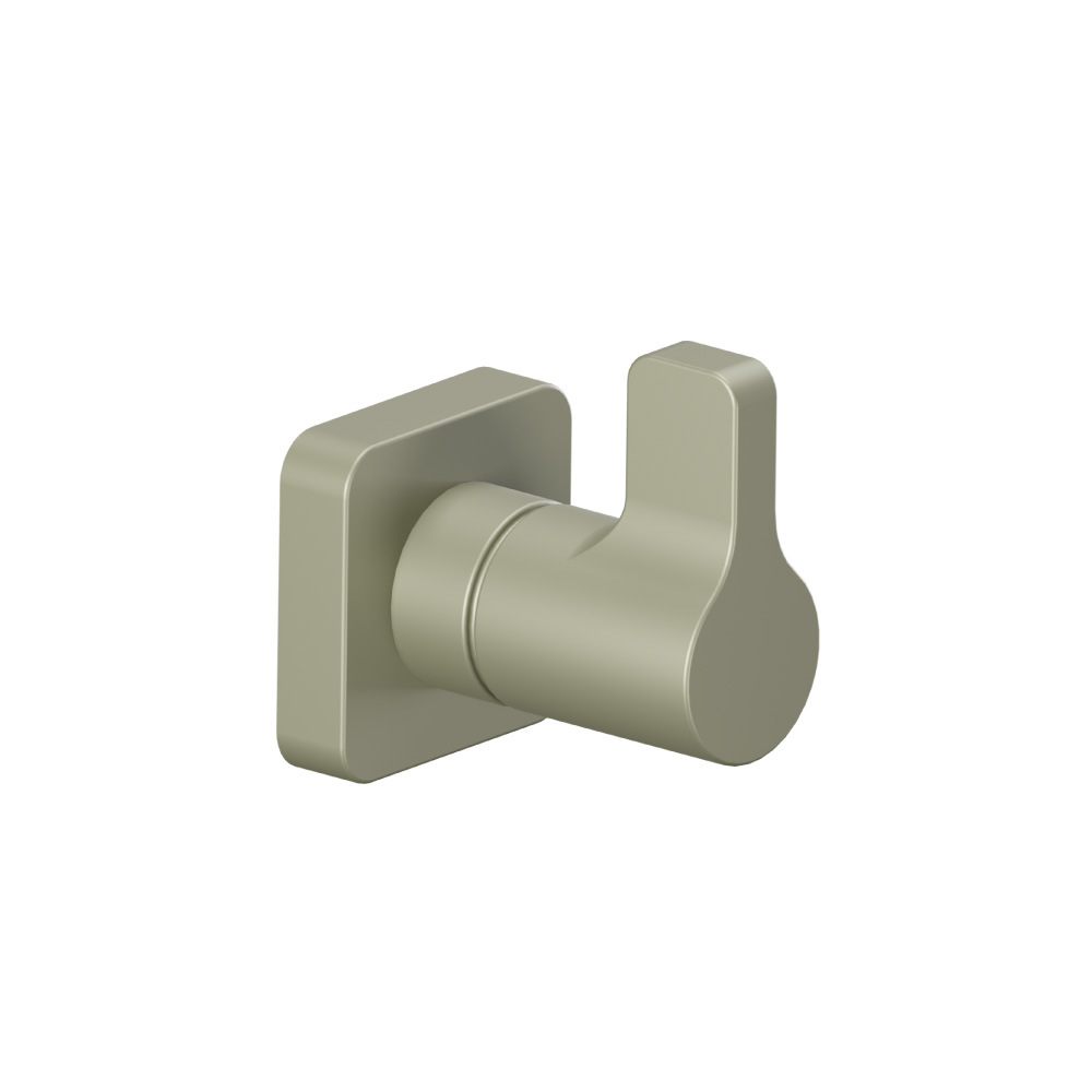 Brass Bathroom Towel / Robe Hook | Army Green