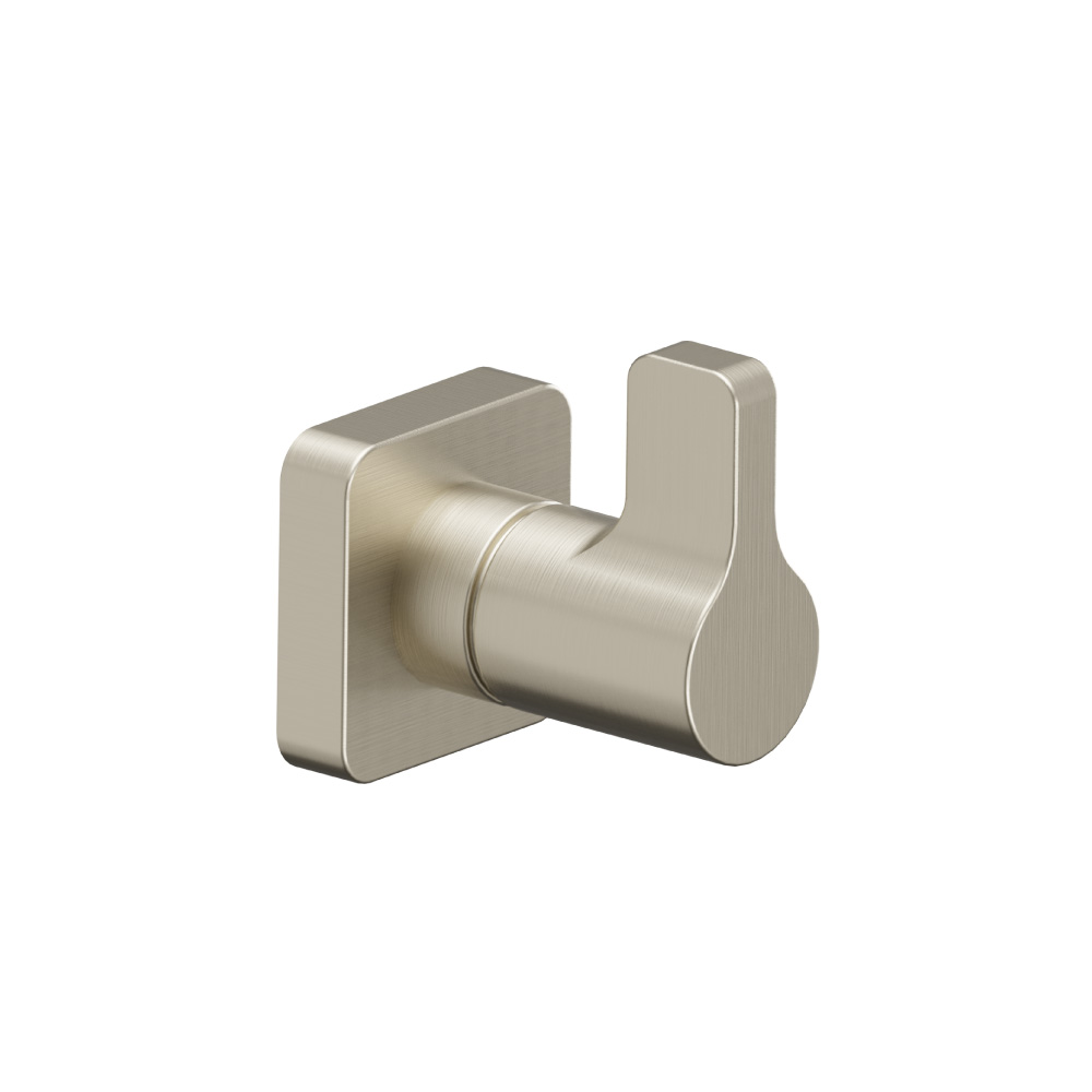 Brass Bathroom Towel / Robe Hook | Brushed Nickel PVD