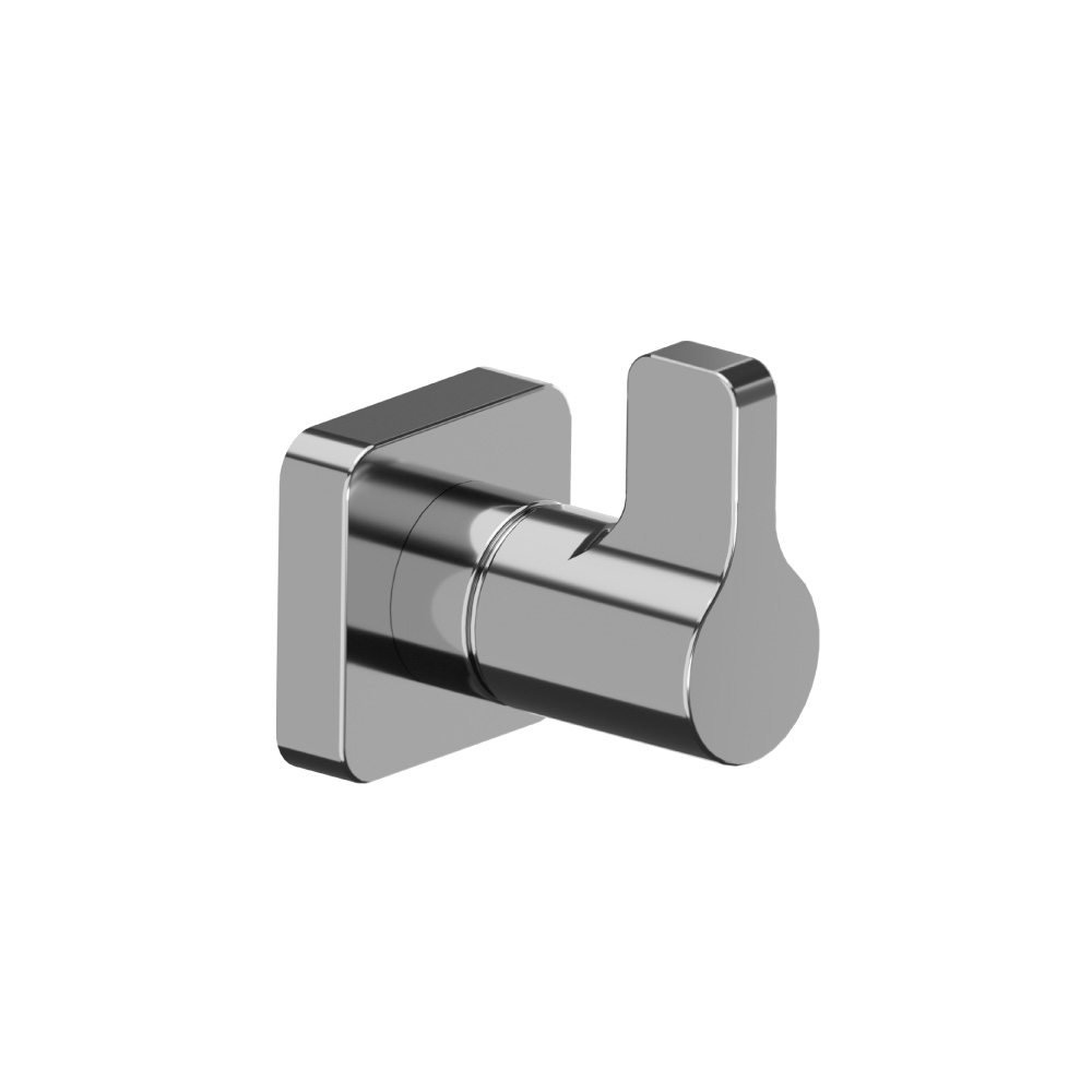 Brass Bathroom Towel / Robe Hook | Chrome
