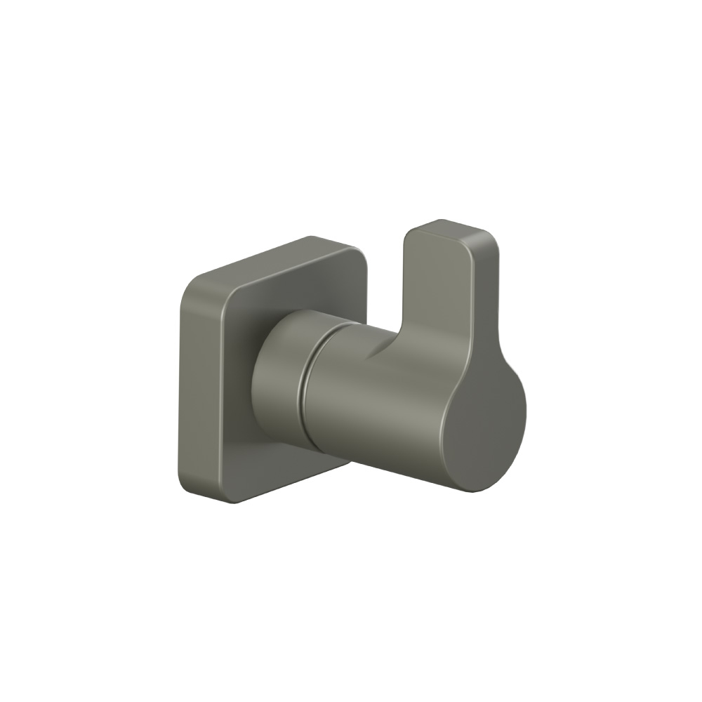 Brass Bathroom Towel / Robe Hook | Gun Metal Grey
