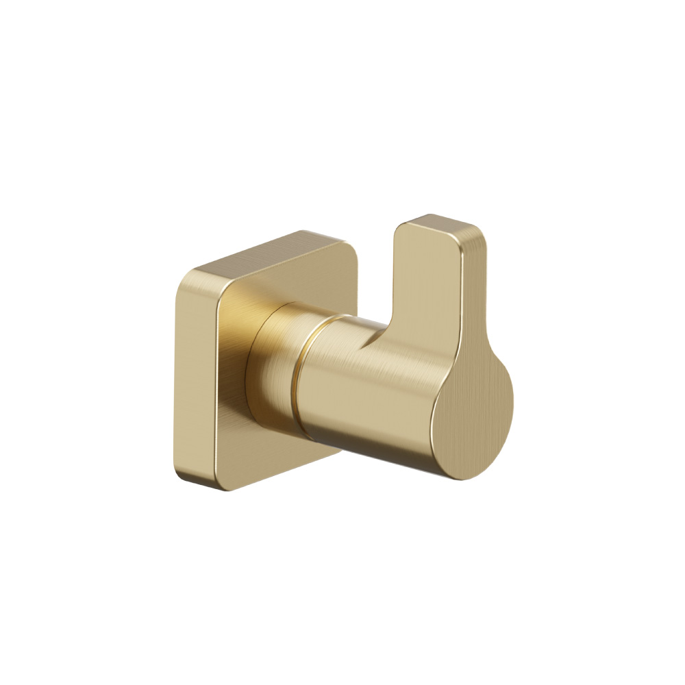 Brass Bathroom Towel / Robe Hook | Satin Brass PVD