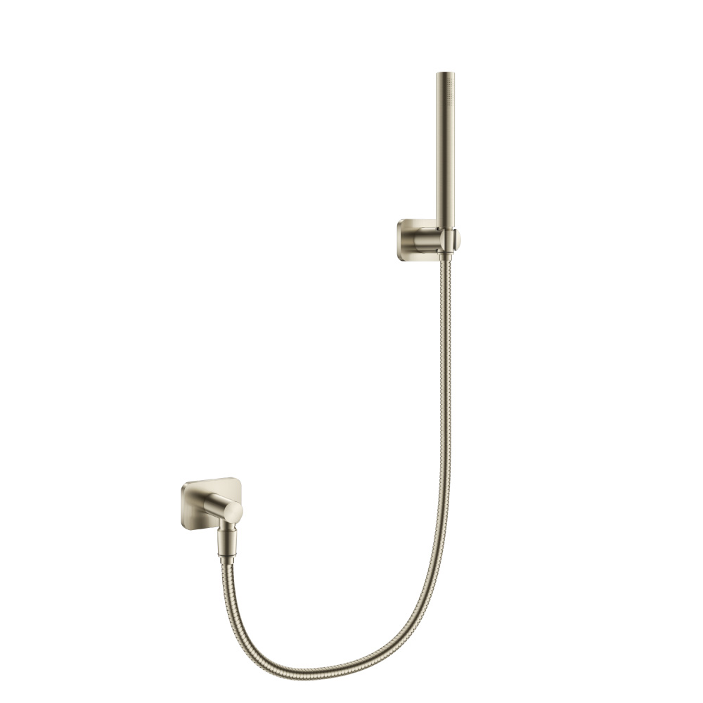 Hand Shower Set With Wall Elbow, Holder and Hose | Brushed Nickel PVD