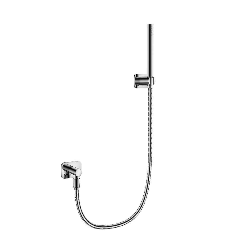 Hand Shower Set With Wall Elbow, Holder and Hose | Chrome