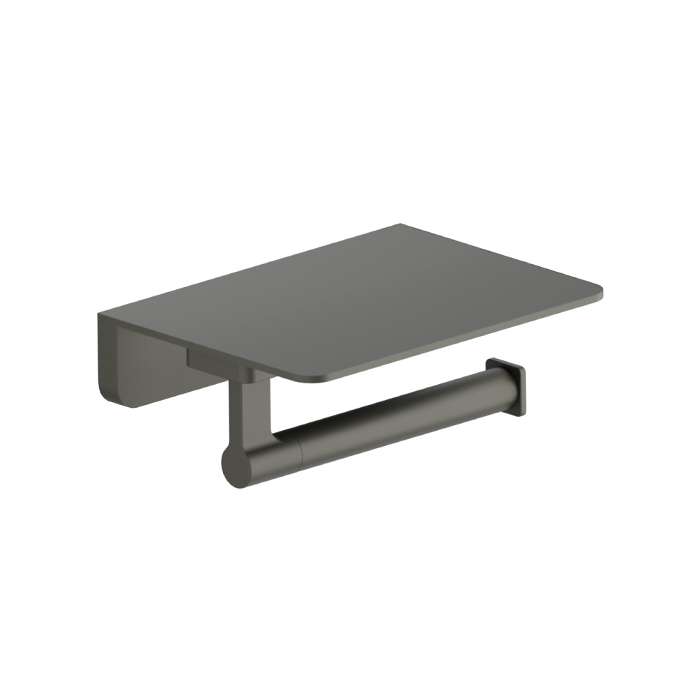 Brass Toilet Paper Holder | Gun Metal Grey
