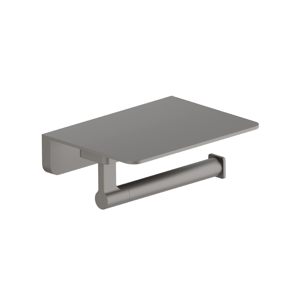Brass Toilet Paper Holder | Steel Grey