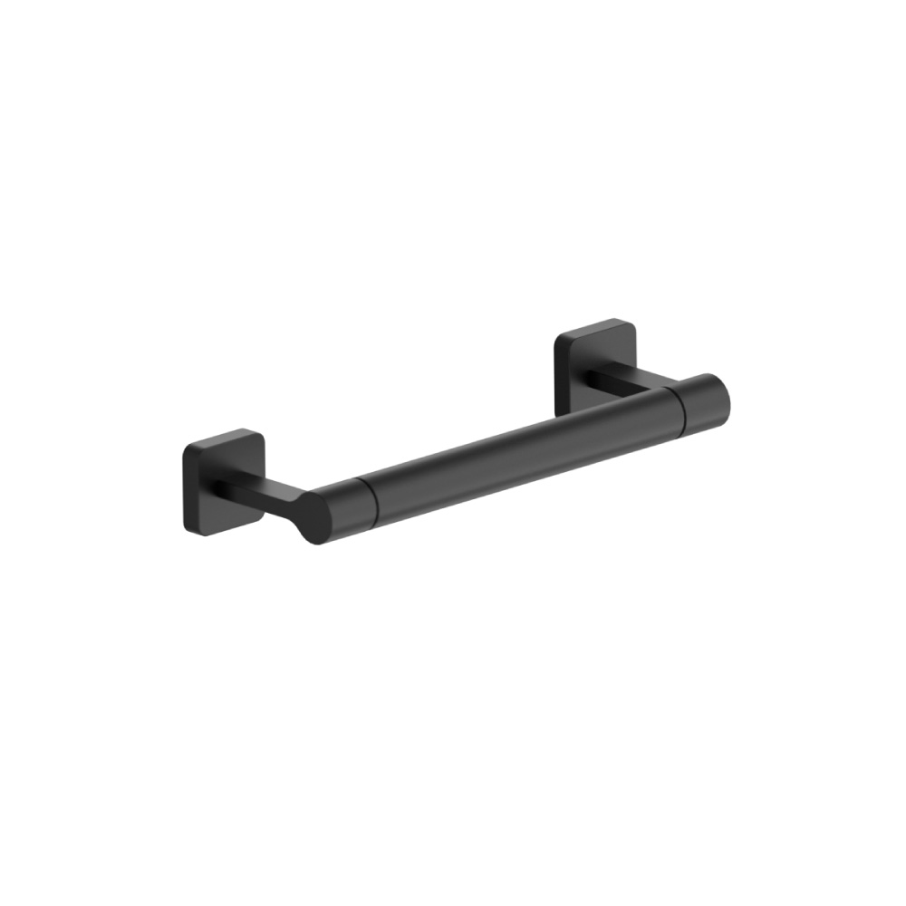 Brass Towel Ring / Mini Towel Bar - 10" | Gloss Black